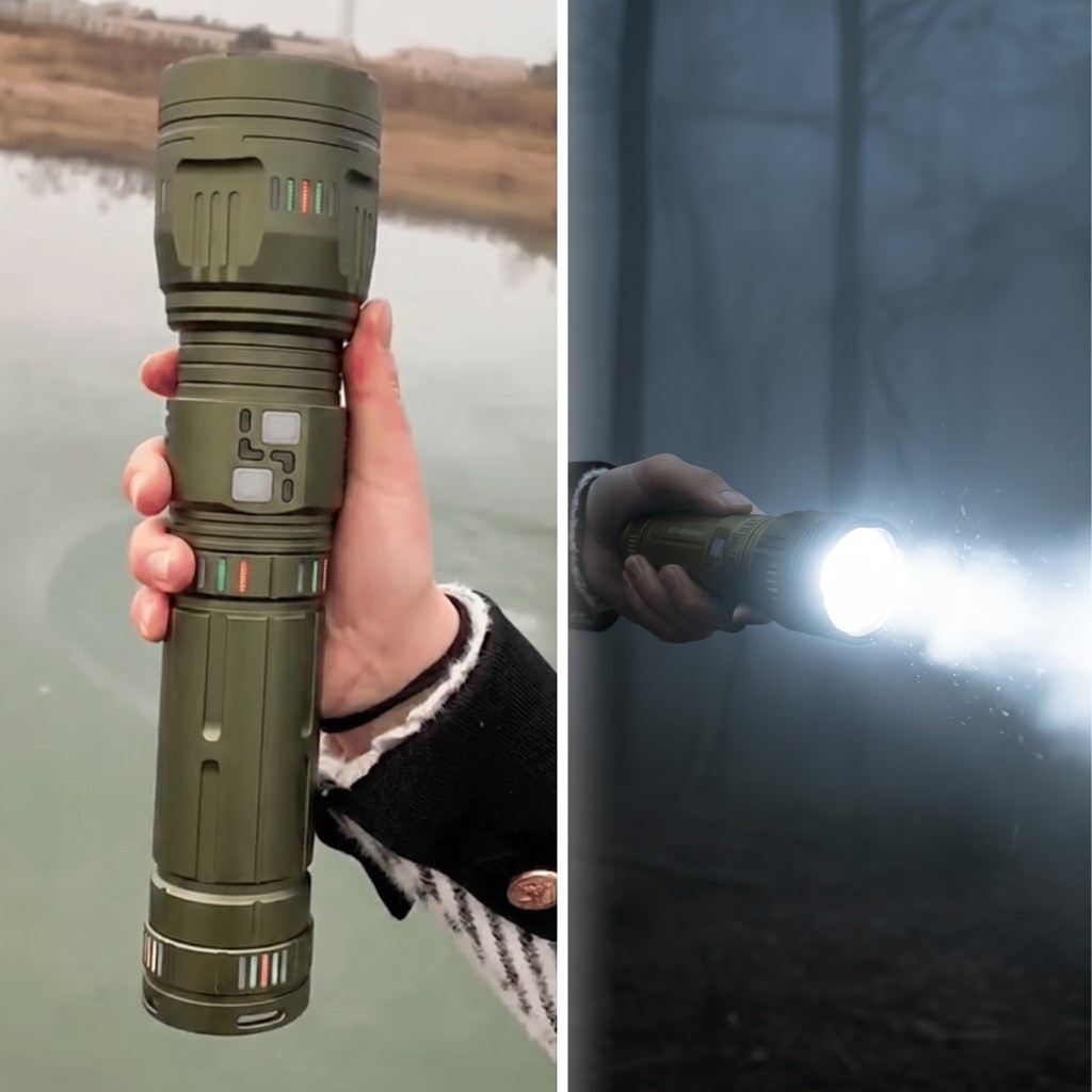LuminaGuard 500 — 100,000-lumen tactical military flashlight